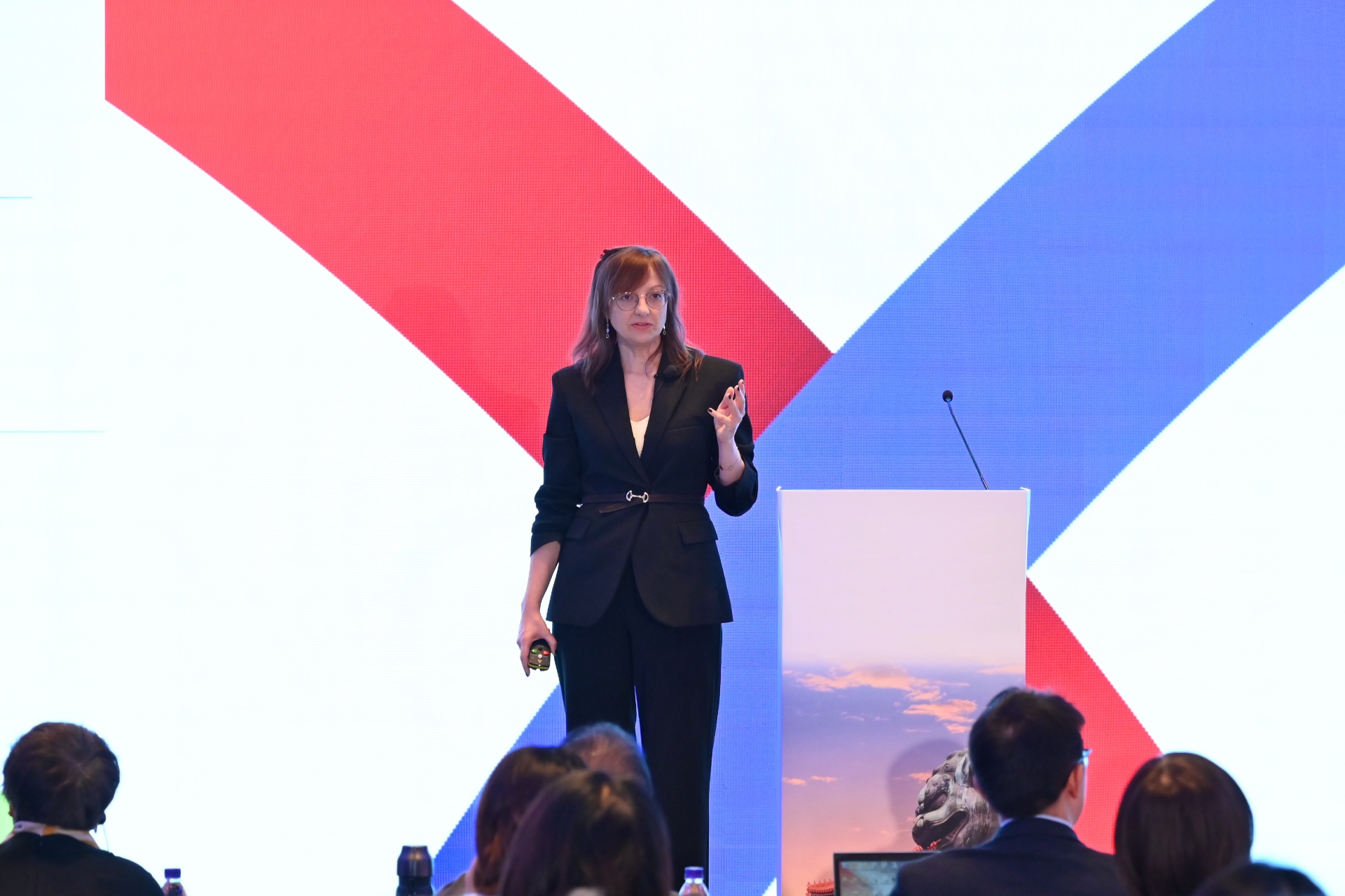 Dr. Turowska speaking at an international congress